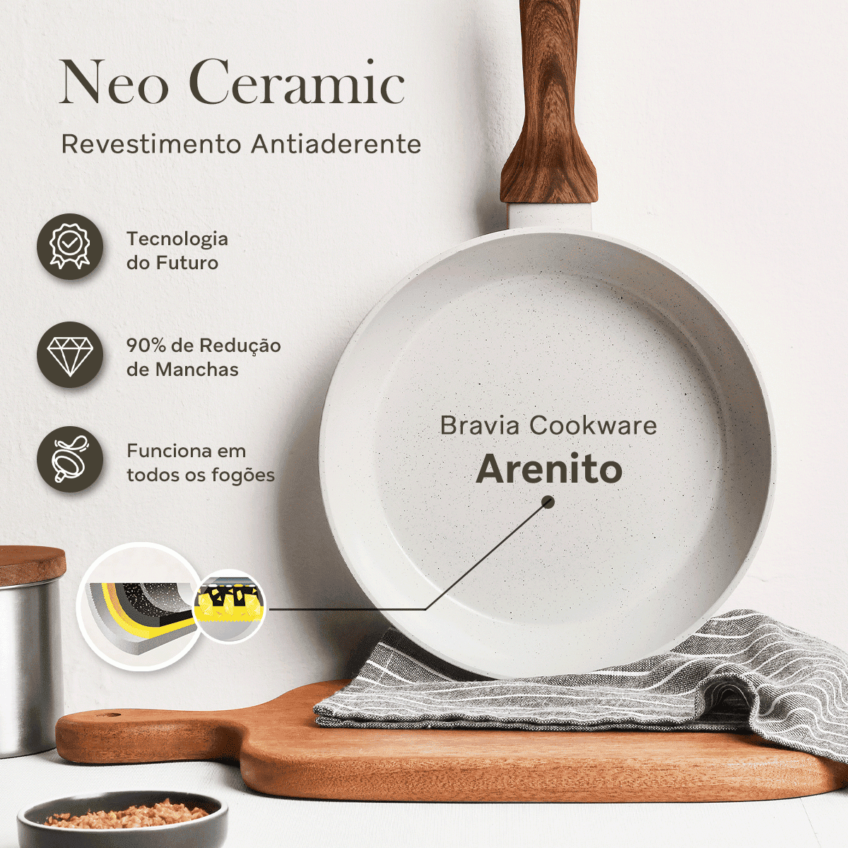 Jogo de Panelas 6 Peças Bravia Cookware Bravatti