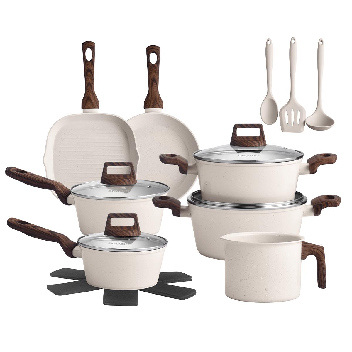 Jogo de Panelas Antiaderente 12 Peças | Bravia Cookware Bravatti