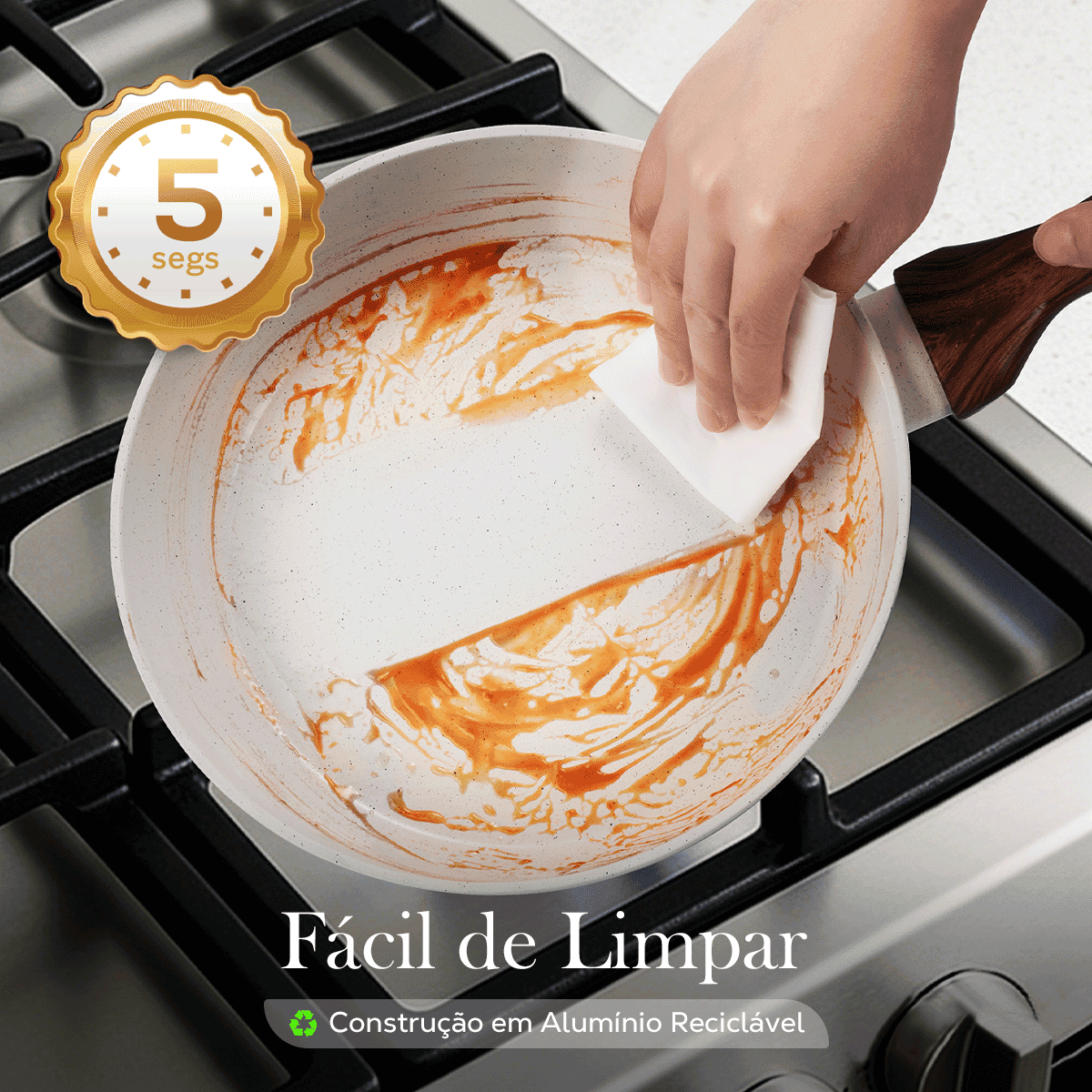 Jogo de Panelas 12 Peças Bravia Cookware Arenito Bravatti