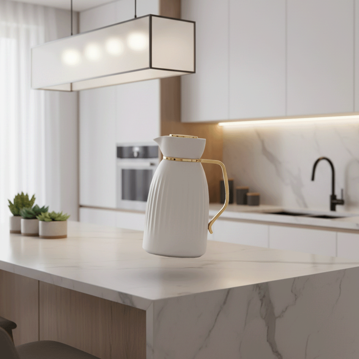 Garrafa Térmica Mônaco 1L - Off White Bravatti