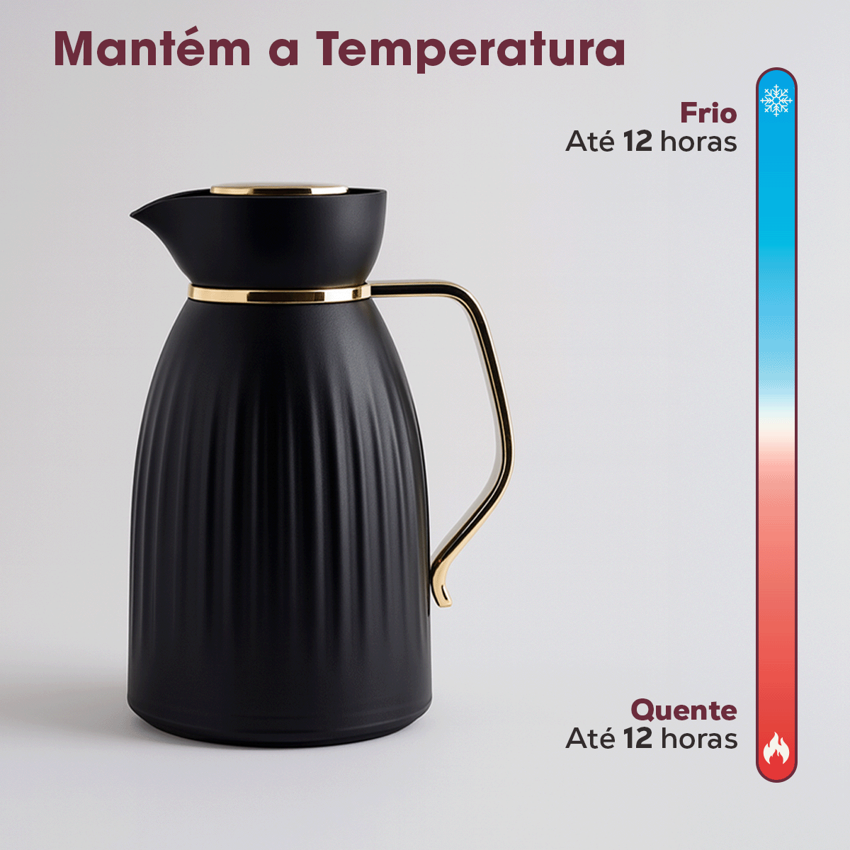 Garrafa Térmica Mônaco 1L - Dark Bravatti