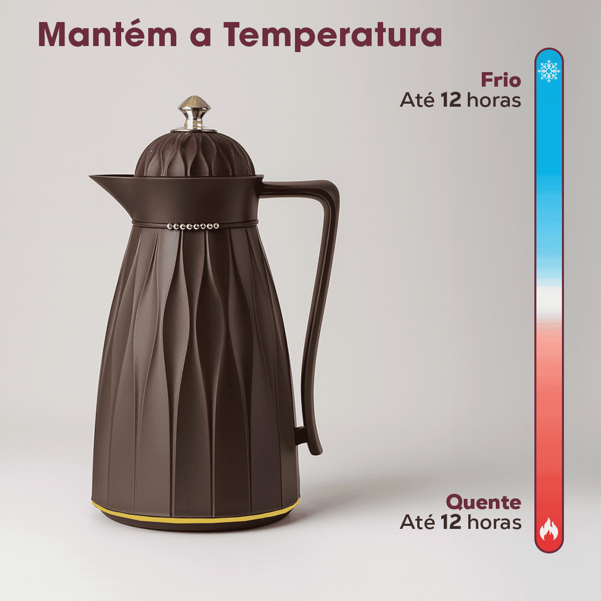 Garrafa Térmica Veneza 1L - Cacau Bravatti