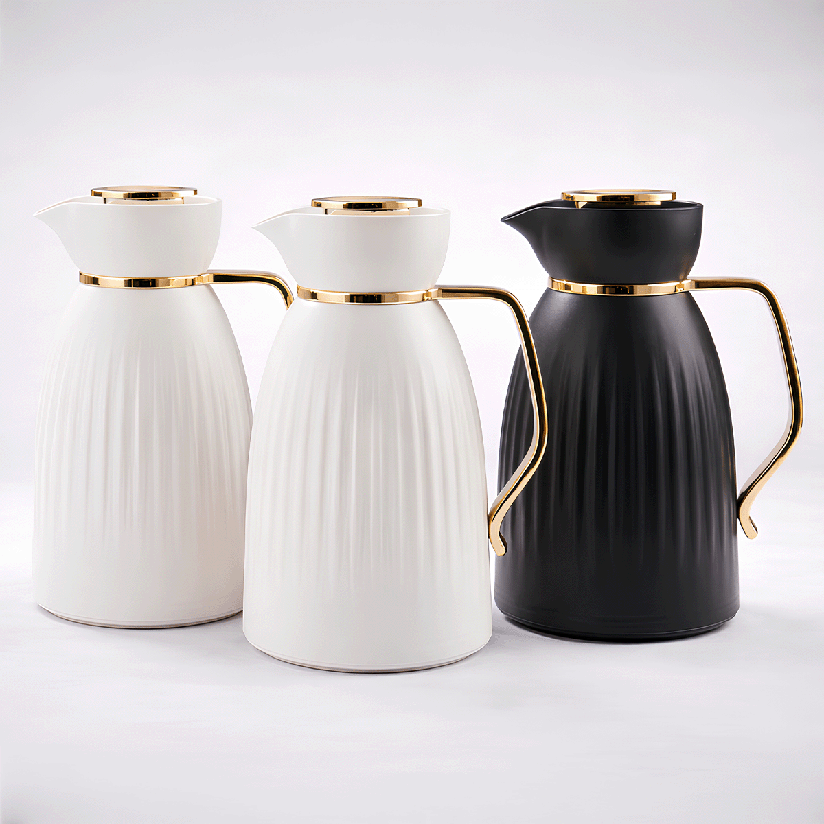 Kit 3 Garrafa Térmica Café Chá 1Litro Quente Frio Abre Fecha Bravatti