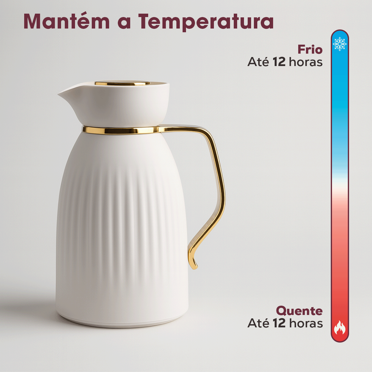 Kit 3 Garrafa Térmica Café Chá 1Litro Quente Frio Abre Fecha Bravatti