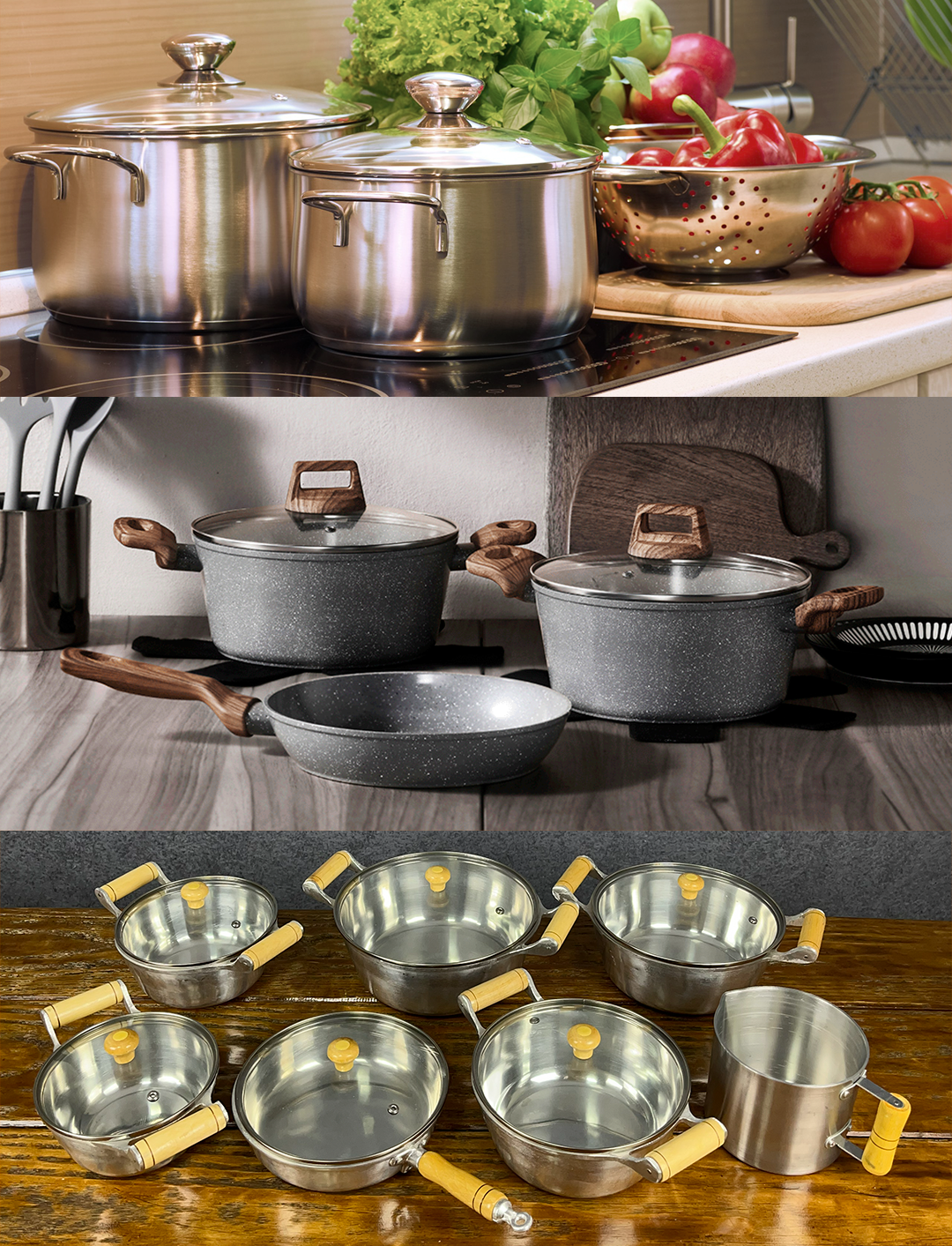 Diferença entre panelas de alumínio, inox e cerâmica - Bravatti