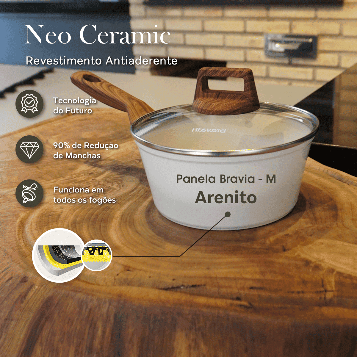 Panela 18cm Bravia Cookware Bravatti