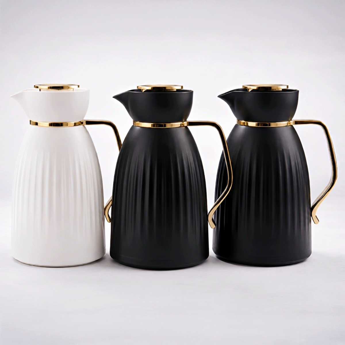 Kit 3 Garrafa Térmica Café Chá 1Litro Quente Frio Abre Fecha Bravatti