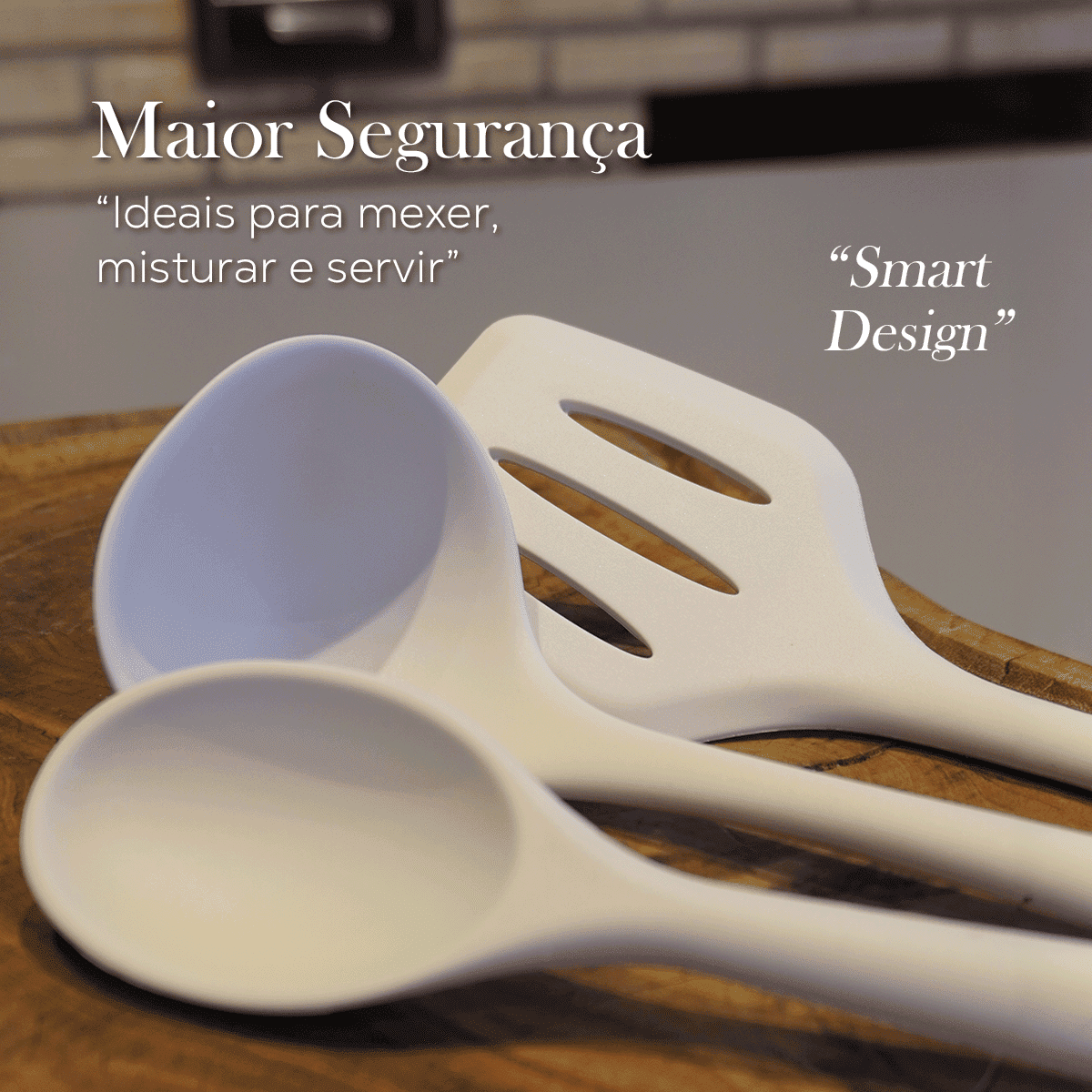 Trio de Talheres em Silicone Bravia Cookware Bravatti