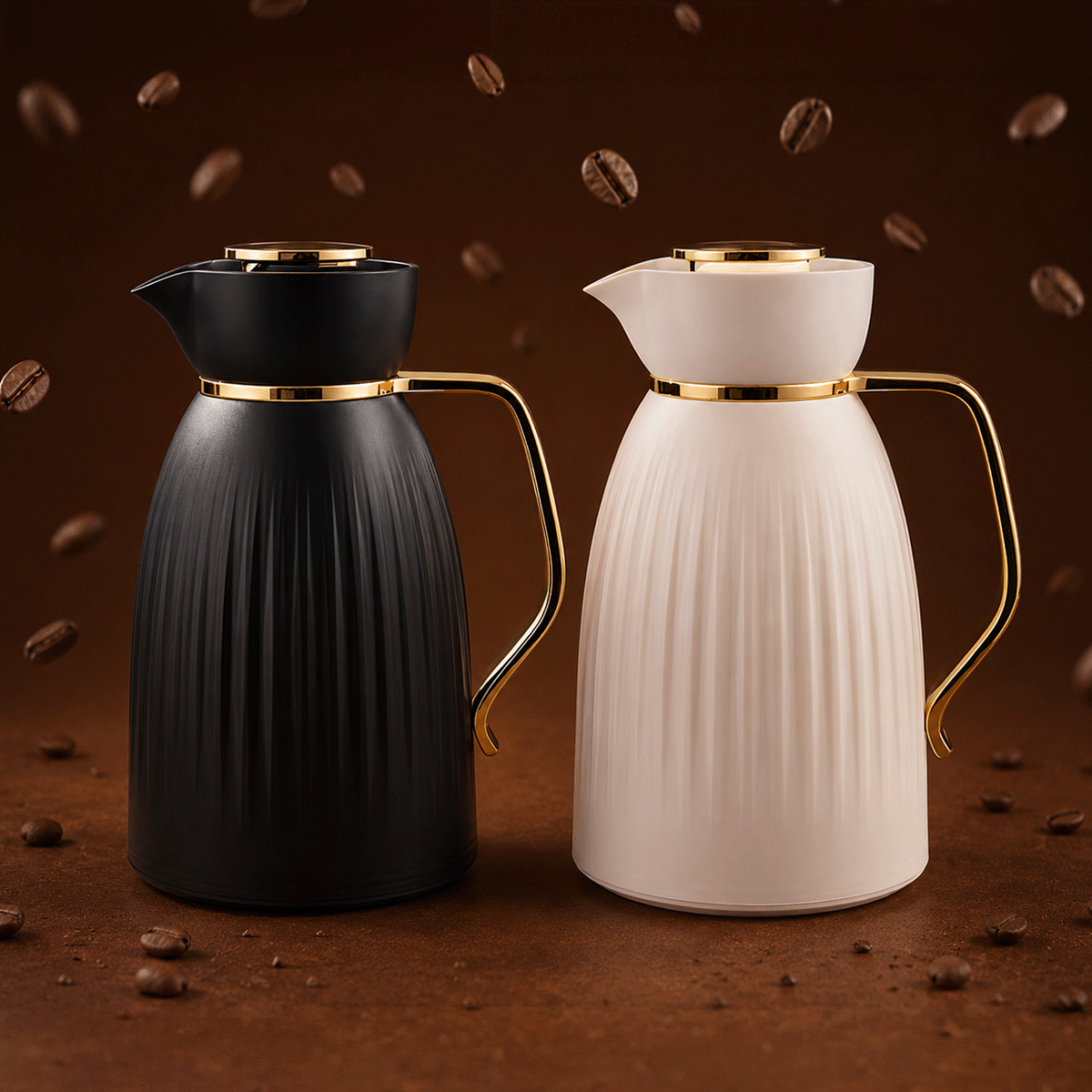 Kit 2 Garrafa Térmica Café Chá 1Litro Quente Frio Abre Fecha Bravatti