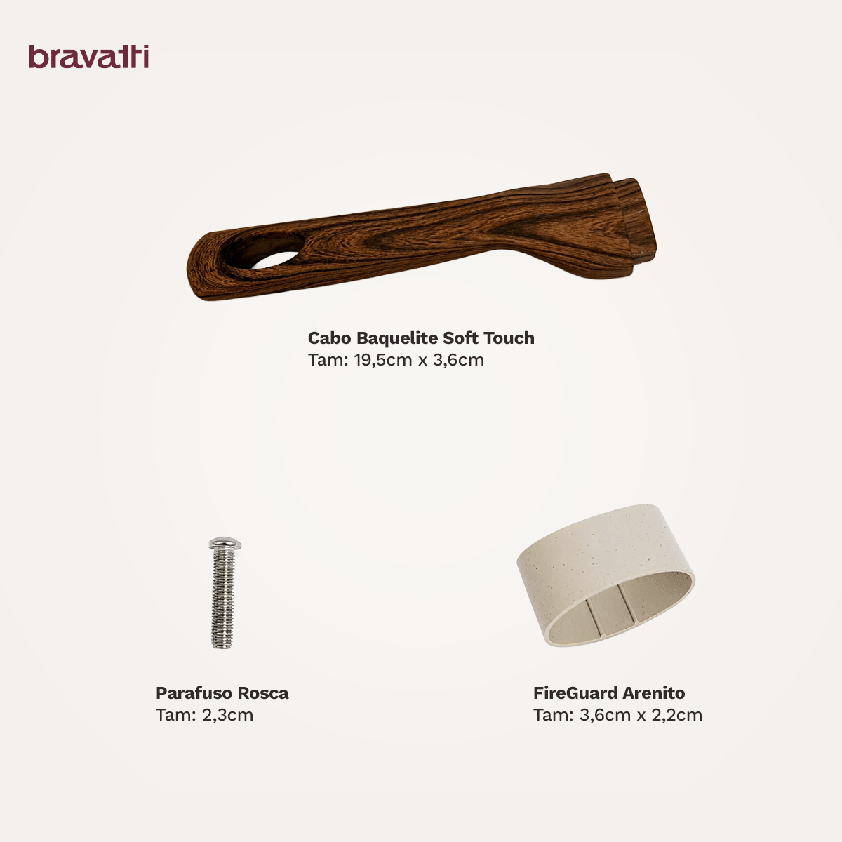 Cabo para Frigideira Grill 24cm Bravatti