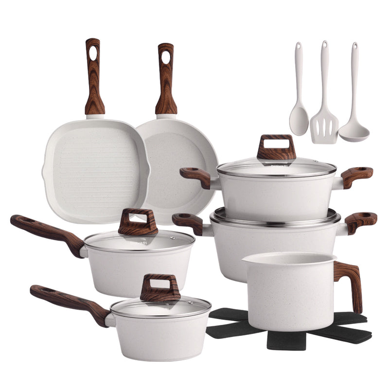 Jogo de Panelas Antiaderente 12 Peças Arenito | Bravia Cookware