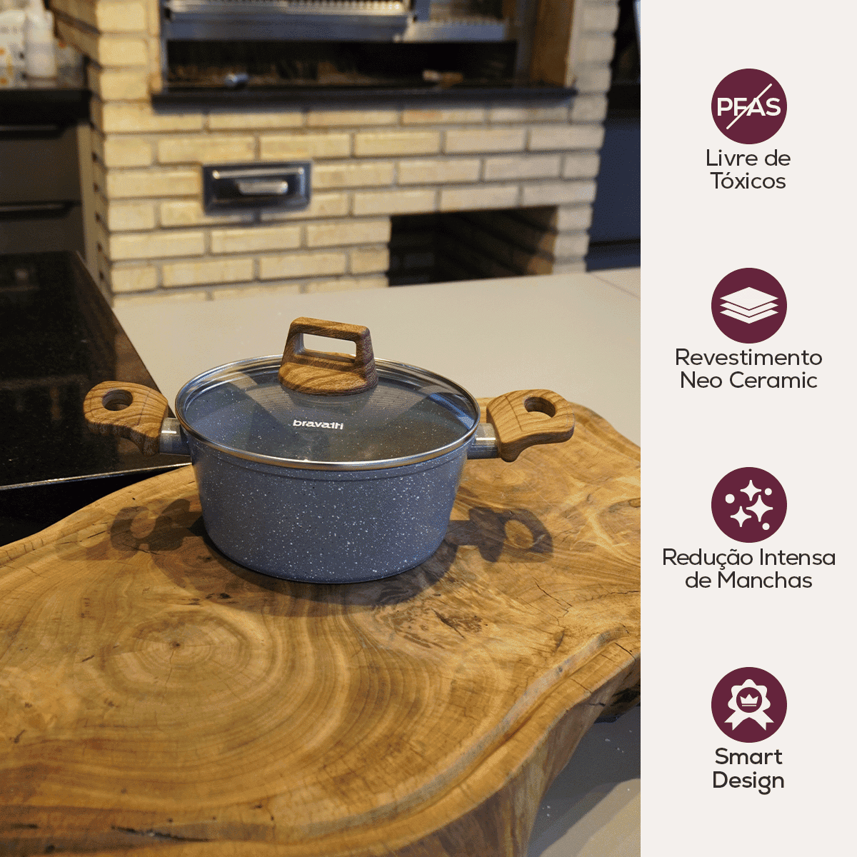 Caçarola 20cm Bravia Cookware Bravatti