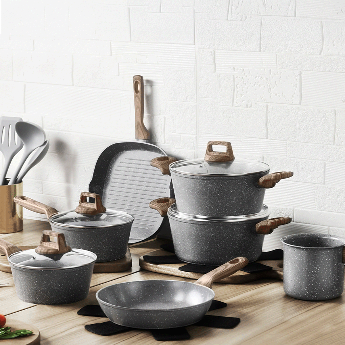 Jogo de Panelas 12 Peças Bravia Cookware Grafeno Bravatti