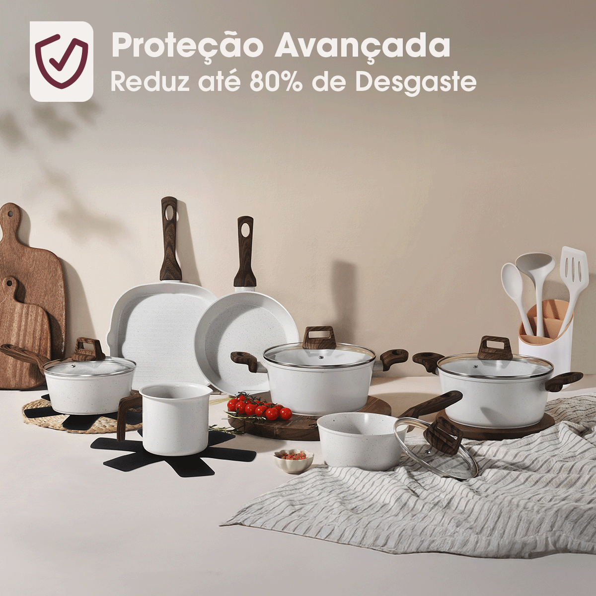 Jogo de Panelas 12 Peças Bravia Cookware Grafeno Bravatti