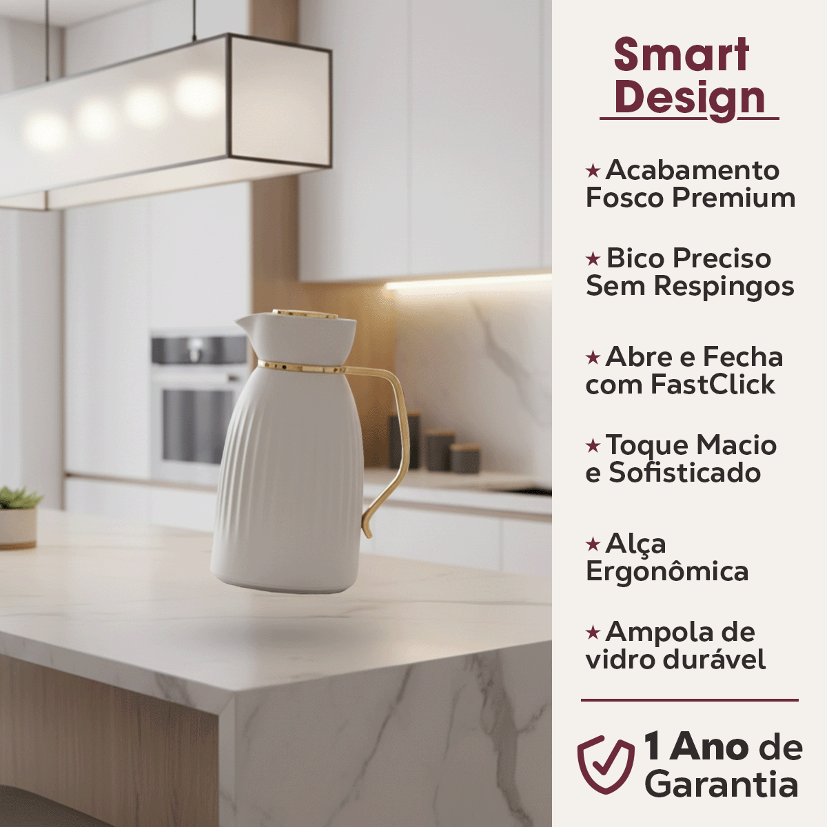 Garrafa Térmica Mônaco 1L - Dark Bravatti