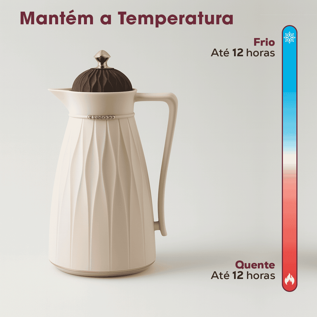 Garrafa Térmica Veneza 1L - Cappuccino Bravatti