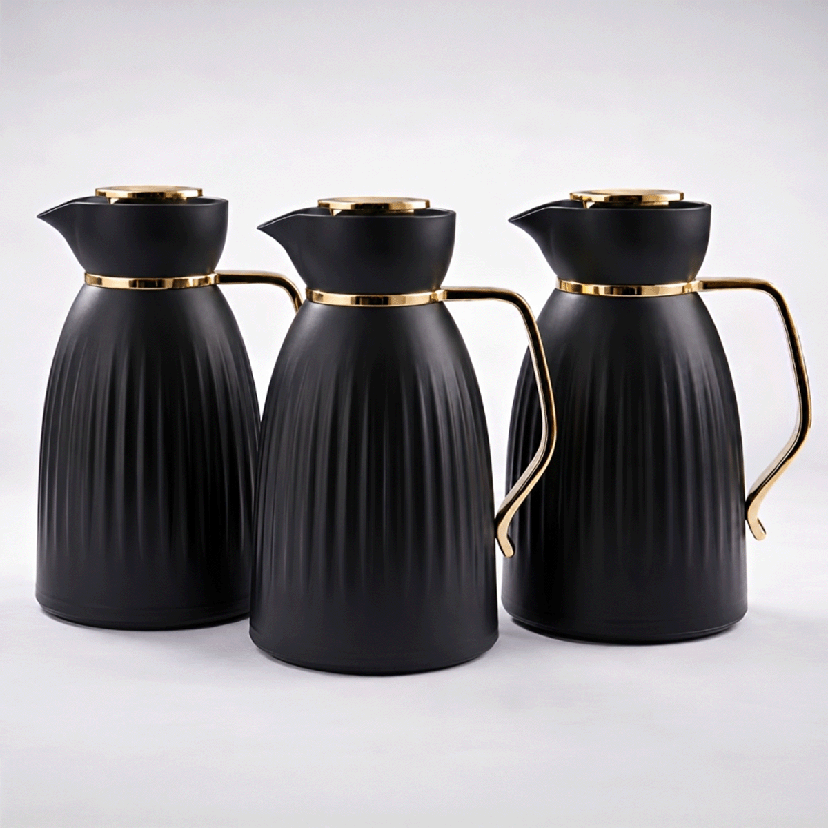 Kit 3 Garrafa Térmica Café Chá 1Litro Quente Frio Abre Fecha Bravatti