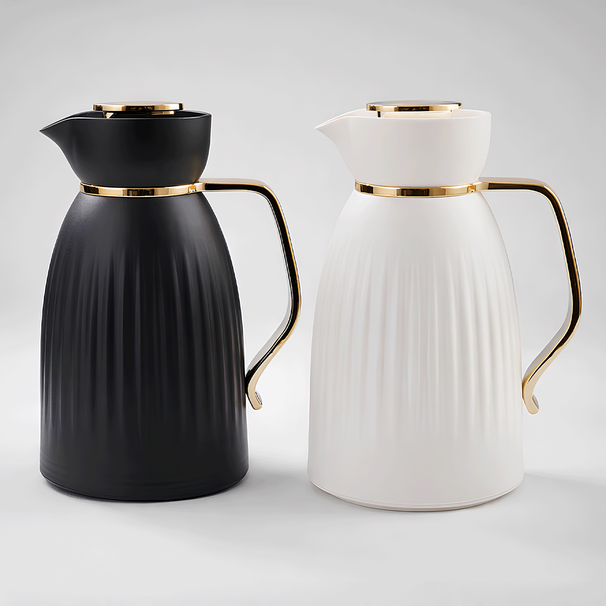 Kit 2 Garrafa Térmica Café Chá 1Litro Quente Frio Abre Fecha Bravatti