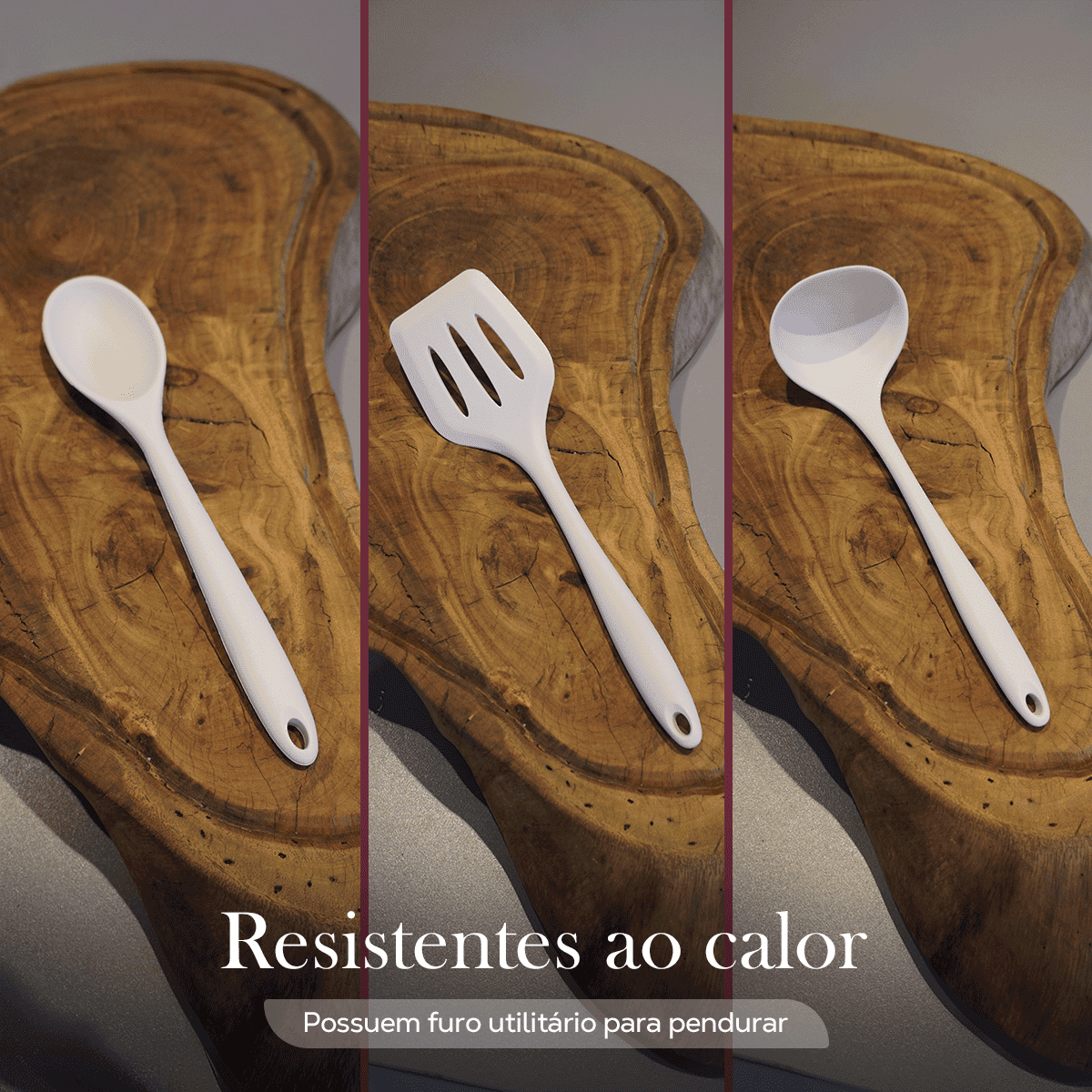Trio de Talheres em Silicone Bravia Cookware Bravatti